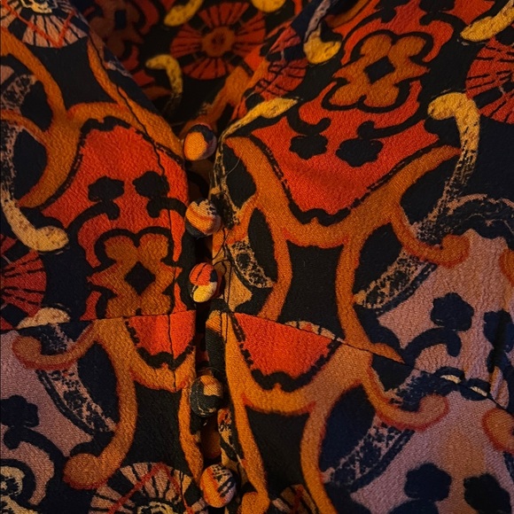 Free People Get Together Printed Sleeveless Tunic Top Boho Size 4 - Picture 5 of 5